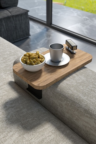 Yan Sehpa Ayarlanabilir Tepsi Dikdörtgen Dekoratif Modern Yatay Dikey Koltuk Sehpası Ceviz Atlantik Çam