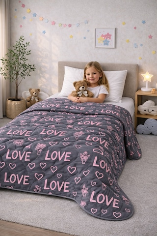 Laila Kapitone Pamuklu Tek Kişilik 160 X 230 Cm Pike Fuşya