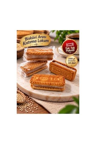 Bisküvi Arası Kıstırma Lokum 1000 Gr Finger Bisküvili