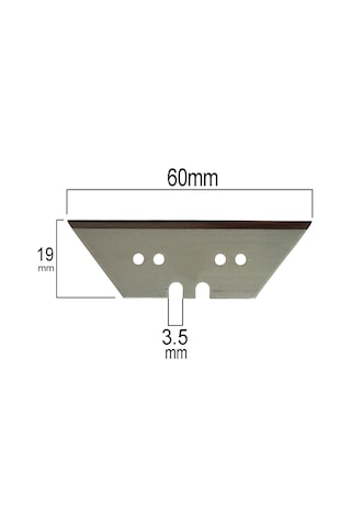 Trapez Maket Bıçağı Yedeği 19mm Trapezoid Falçata Üçgen Baklava Kısa Yedek Bıçak -10 Lu Paket