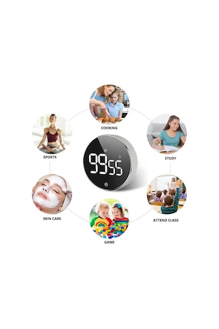 2pcs Manyetik Kronometre Led Dijital Ekran Zamanlayıcı Mutfak