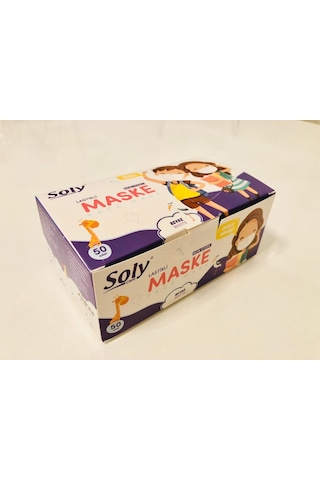 Soly Care Kids 3 Katlı Ultrasonik Telli Çocuk Maskesi 150 Adet