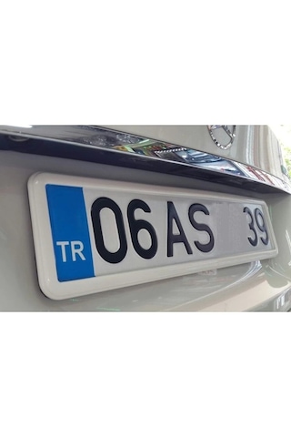 Beyaz Çerçeveli Oto Plakalık Abs Plastik Esnek Plakalık 2 Adet