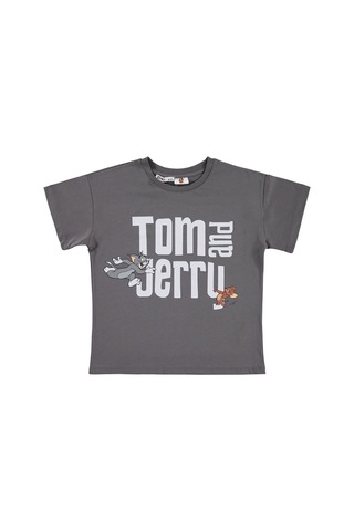 Tom And Jerry 10-13 Yaş Tişört - Gri Çok Renkli
