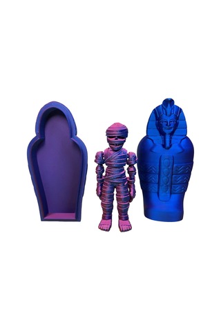 "eski Mısır Sfenks Ve Piramit Heykel Seti - Tarih Meraklıları İçin El İşi Koleksiyon Yapılabilir Eser" Silk Blue Green, Small