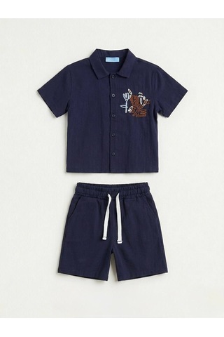 Baby Lory Kids Store Los Angeles Dokuma Nakışlı Takım Lacivert
