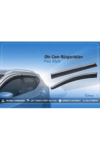 Sunplex Renault Uyumlu Megane Iv 2016 Sonrası Chrome Style 4 Lü Set Kromlu Cam Rüzgarlığı Ön Ve Arka Parça