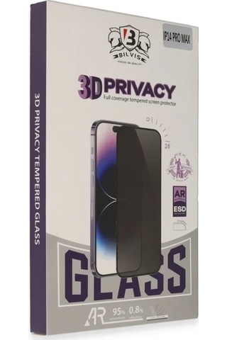 Mey İthalat Apple, Uyumlu iPhone 16 Pro Bilvis 3d Hayalet Cam Ekran Koruyucu