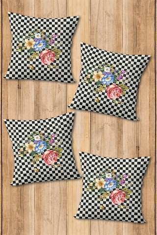 Dijital Baskılı Yumuşak Dokulu 4 Lü Kırlent Kılıfı Takımı 43x43 Cm Krl0073 Renkli