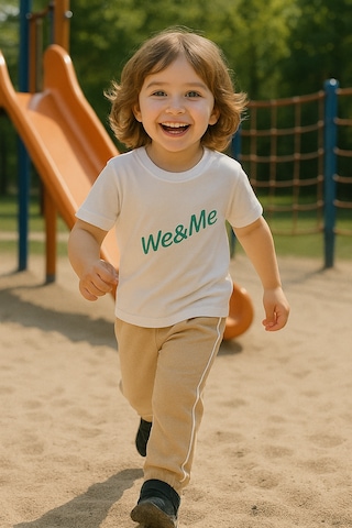 We&me Fitilli Çocuk Alt Eşofman 3 İplik Şardonlu Bej