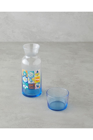 English Home Looney Tunes Cam Lisanslı Başucu Sürahi 700 Ml + 220 Ml Renkli