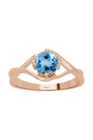 Mavi Topaz Taşlı Moana Yüzük 0802r0058