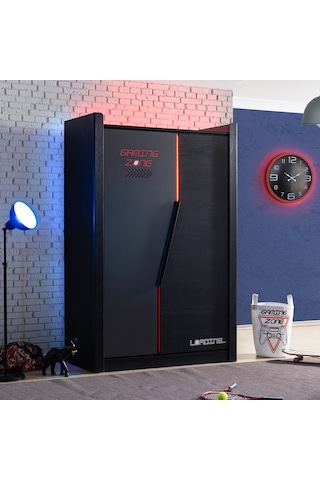 Gamer Oyuncu Genç Odası, Gamer 2 Kapaklı Ledli Dolap
