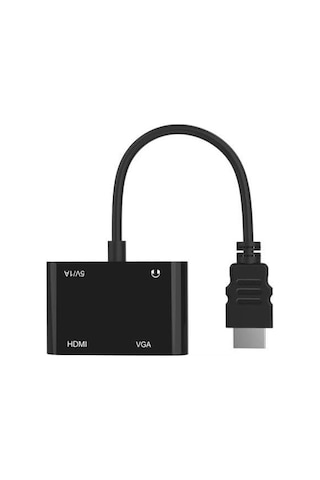 Hdmi To Hdmi + Vga Monitör Çevirici Ps4 Dönüştürücü Switch Splitter Adaptör