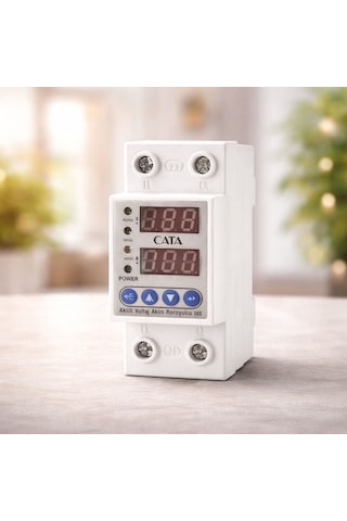 Cata Monofaze Ct-9198 63a Akıllı Voltaj Akım Koruyucu