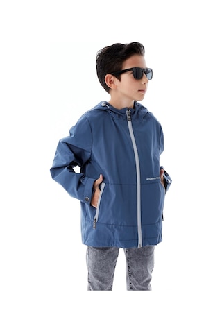 Benitto Kids Erkek Çocuk Kapüşonlu Mevsimlik Yağmurluk 51366 Mavi