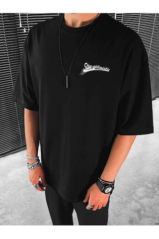 Altamira Unisex Stay Göz Sırt Baskılı Oversize T-shirt 001