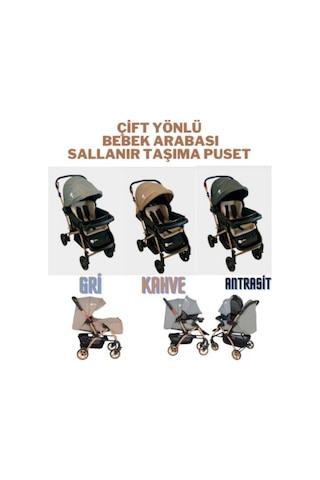 Yeni Doğan Love Bebek Çeyiz Seti 20 Parça Ahşap Beşik Bebek Arabası Salıncak Hamak Puset... Gold/kahve
