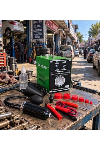 Duman Hava Kaçak Test Cihazi Çift Motorlu Full Ekipman İlk Dolum Sıvısı Hediyeli Yeşil