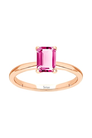 Sirius Oktagon Kesim Pembe Safir Tektaş Yüzük 0831R0024