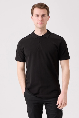 Galanthus Polo Yaka T-shirt - Pamuklu, Nefes Alabilir, Klasik Tasarım Siyah