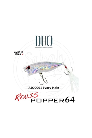 Duo Realis Popper 64 Ajo0091 Ivory Halo Sahte Balık