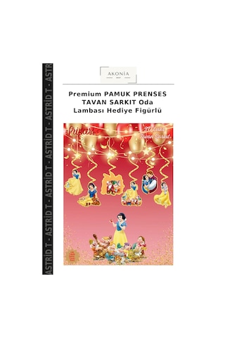 Premium Pamuk Prenses Tavan Sarkıt Oda Lambası Hediye Figürlü