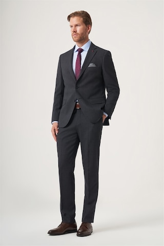 İmza Füme Mono Yaka 6 Drop Comfort Fit Tam Astar Esnek Takım Elbise 1001260285 Antrasit
