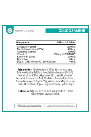 Smart Caps Glukozamin Tip II Kolajen