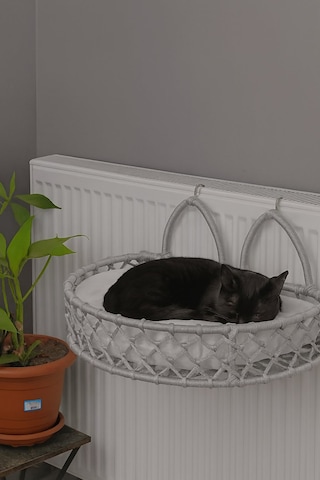 Reyo Tasaryum Kedi Köpek Kalorifer Yatağı, Hamak, Kedi Yatağı Gri