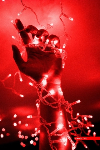 ACK LED Süsleme Işıklı Perde Kırmızı Işık 220V 23W 2m