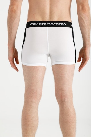 Maraton Sportswear Ekstra Slim Erkek Düz Paça Basic Beyaz Boxer 20395-Beyaz
