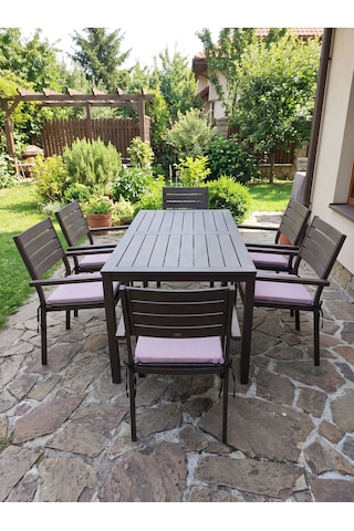 Bahçe Balkon Mutfak Kreş Sandalye Minderi Fermuarlı 40x40 6 Adet Düz Lila 5 Cm Gri Sünger