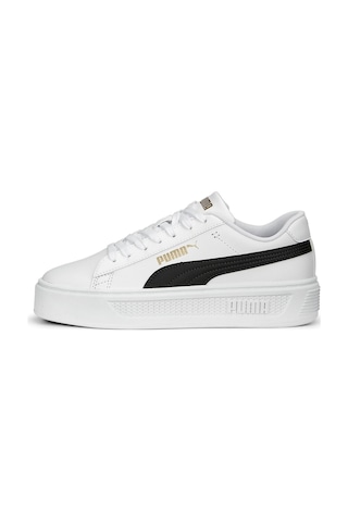 Puma Smash Platform V3 Kadın Spor Ayakkabı Beyaz/Siyah Mint Yeşili