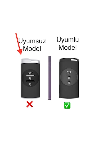 Chery Tiggo 7 Arrizo 5 Uyumlu Anahtar Kılıfı Siyah
