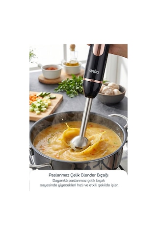 Sinbo SHB-7529 Çok Fonksiyonlu El Blender Seti