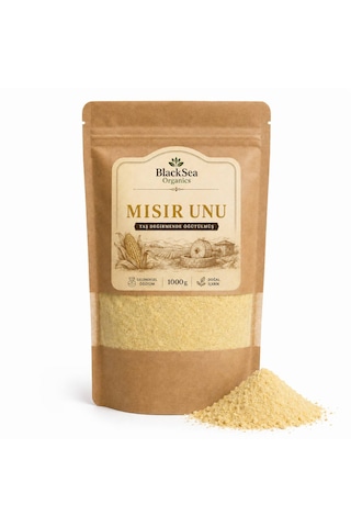 Blacksea Organics Ata Tohum Taş Değirmen Mısır Unu 1 Kg - Muhlama, Kuymak Ve Ekmeklik