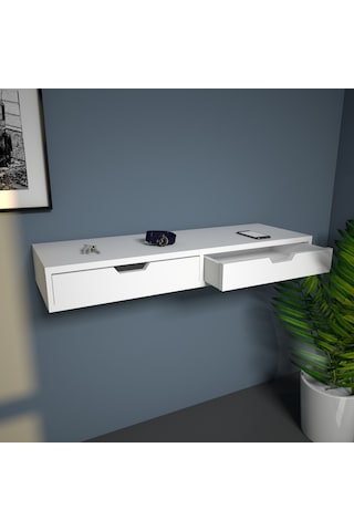 Emkawood Tuana Çekmeceli Asma  Dresuar Beyaz