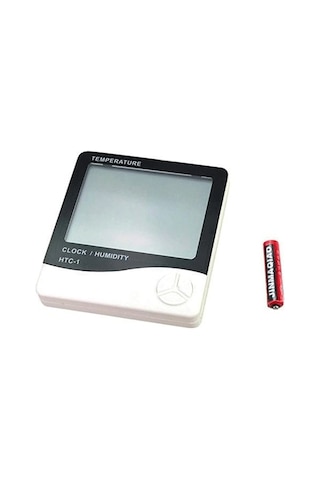 Bebek Odası Masaüstü Dijital Termometre Nem Ölçer Higrometre Saat 5365
