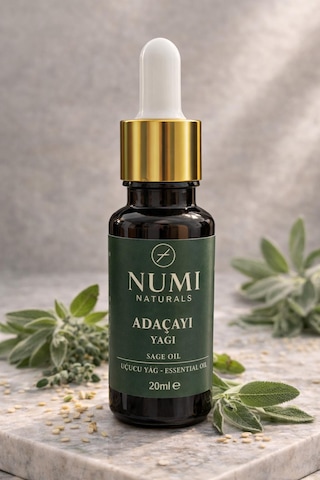 %100 Saf Adaçayı Yağı 20 Ml Uçucu Yağ Aromaterapi, Difüzör Ve Buhurdanlık İçin