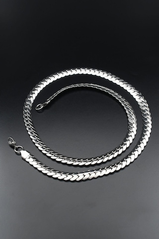 Snake Model Paslanmaz Çelik Zincir 7mm 902102 Gümüş