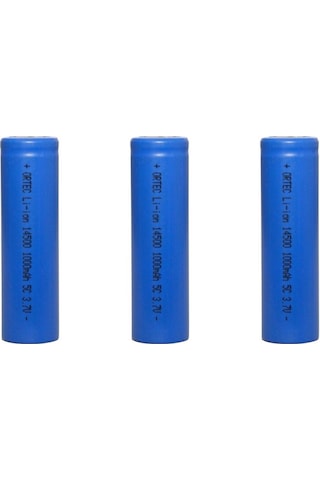 14500 3.7v Li-ıon 1000mah 5c Şarj Edilebilir Kalem Pil 3'lü