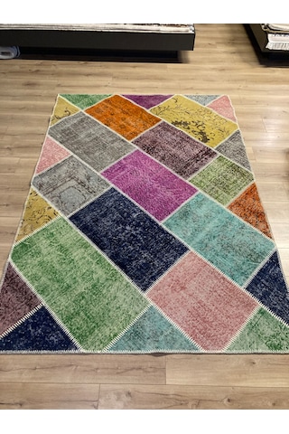 Tuğra Halı El Dokuma Patchwork Yün Halı 160 X 230 Ebat