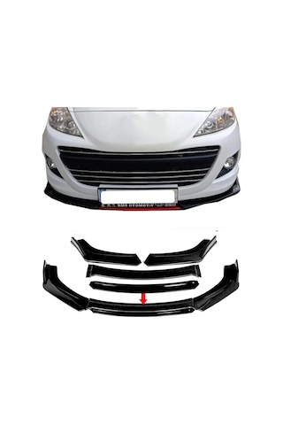 Peugeot 307 Siyah Renkli Ön Lip 4 Prç P.siyah Abs
