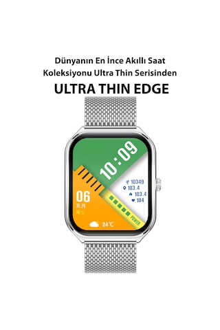 Logia Ultra Thin Edge 48 MM Metal Kordon Akıllı Saat (Distribütör Garantili)