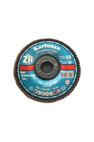 Karbosan Premium Sd Flap 115 X 22 Zr 40 Kum Zımpara 10 Adet