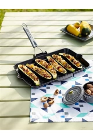 Staub B Döküm Izgara Tava Katlanır Saplı 34 X 21 Cm Siyah 390.01.0249 Staub Çok Renkli