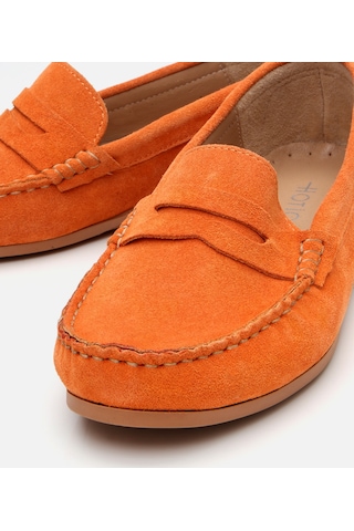 Hotiç Kadın Süet Deri Turuncu Günlük Loafer 01ayh306650a570 Turuncu
