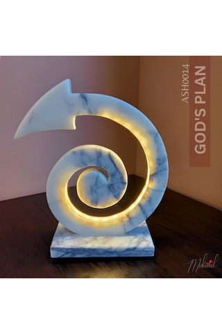 Zarif Mermer Spiral Ok Lambası - Ev Ve Ofis İçin Modern Aydınlatm