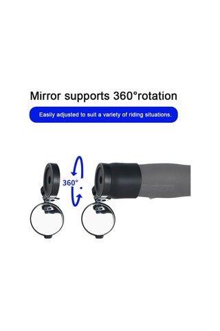 Bisiklet Gidon Ayna Arka Görüş Aynası Bisiklet Bar Ucu Aynası 360 Derece Dönebilir Güvenli Bisiklet Arka Görüş Aynası 28-32mm Çaplı Mtb Yol Dağ Bisikletleri İçin